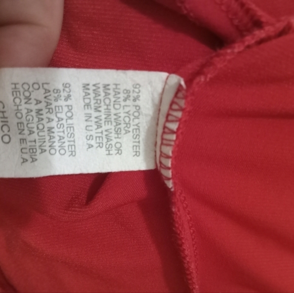 Sharon Max Red Pleated Open Front Cardigan - Picture 8 of 8